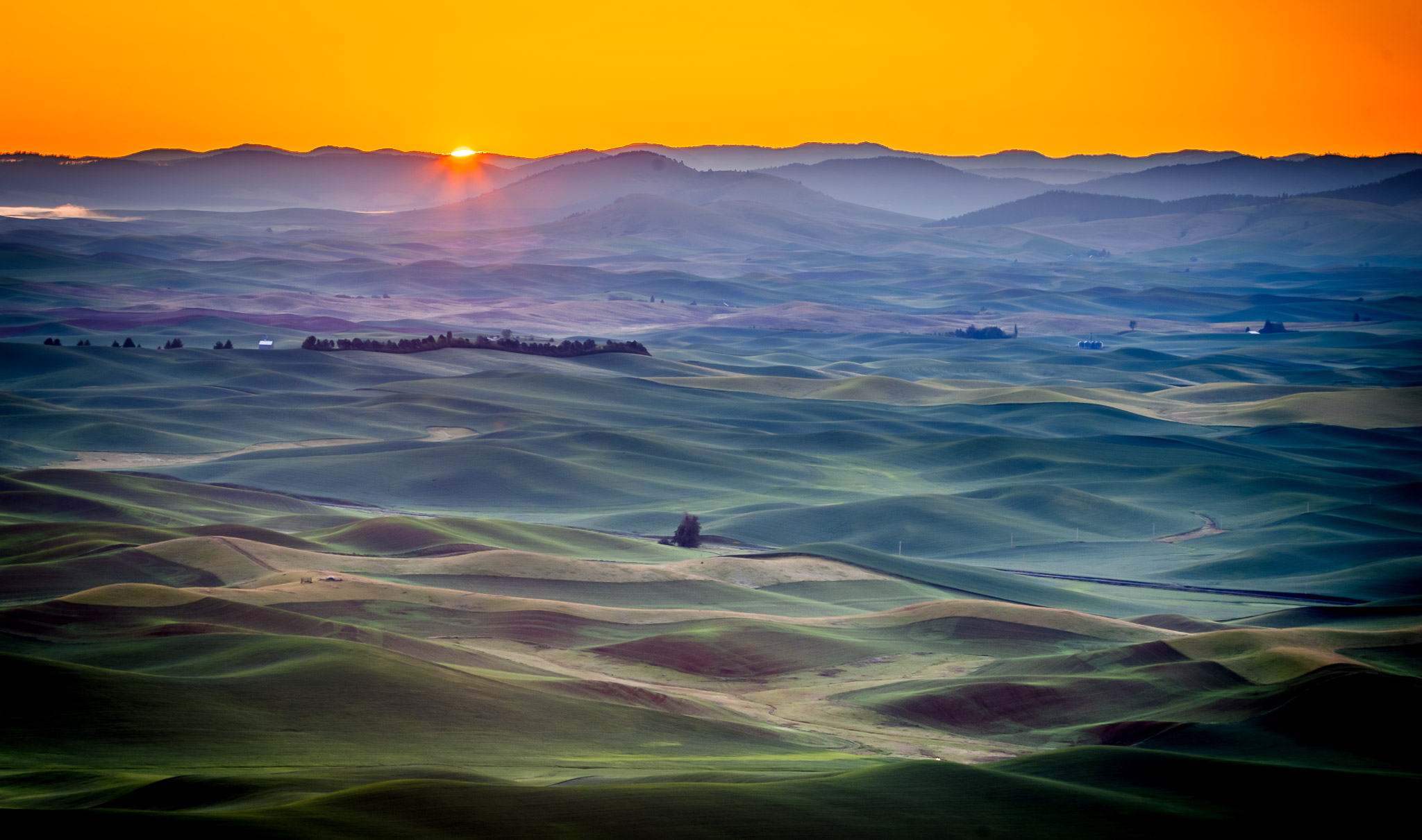 Sunrise from Steptoe Butte, The Palouse, Washington