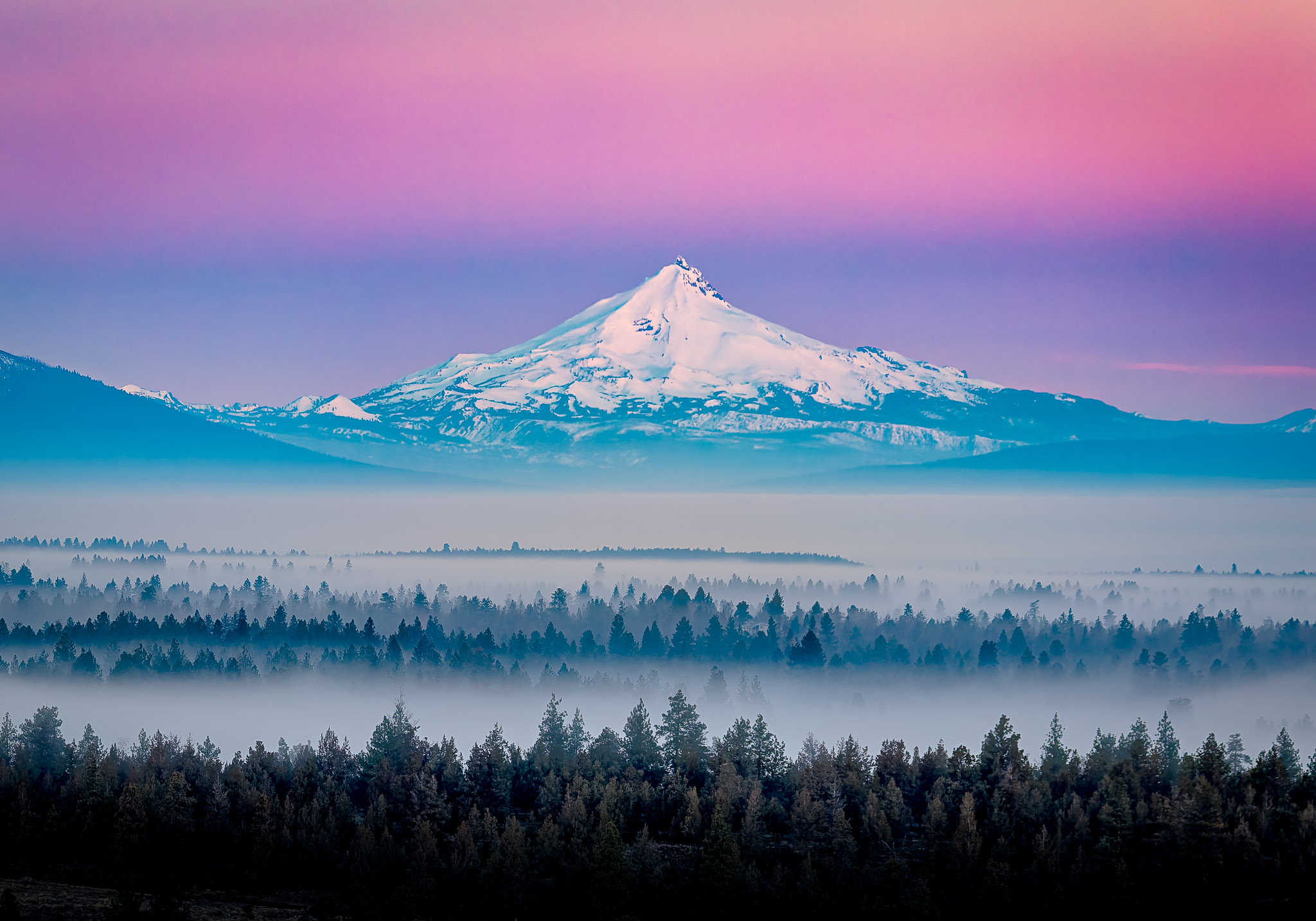 Sunrise on Mt. Jefferson, Bend, Oregon