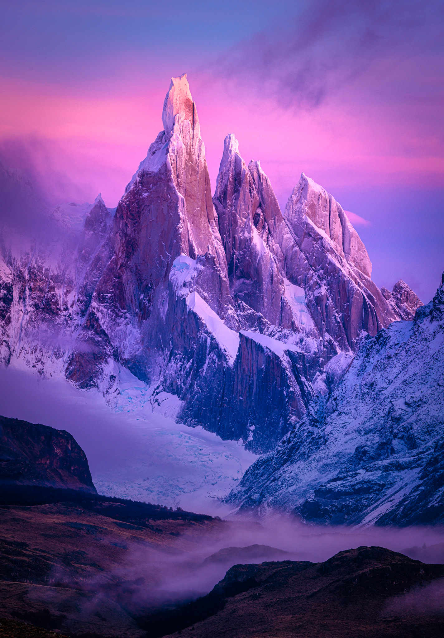 Sunrise on Cerro Torres, Patagonia, Argentina