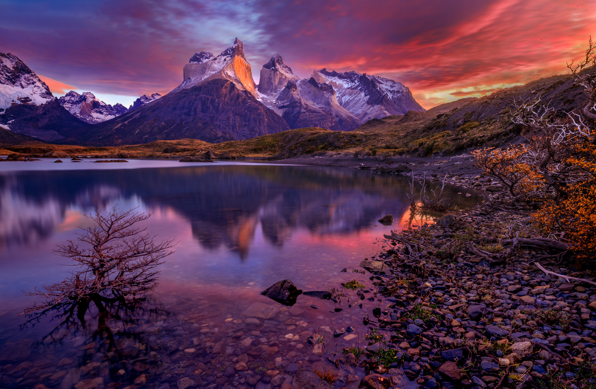 Torres del Paine sunrise, Patagonia, Chile