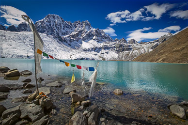 Prayer Flags at Gokyo Lake, Everest Region, Nepal