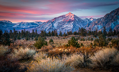 Sunrise on Mt. Tom, California