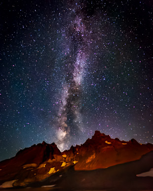 Milky Way over Broken Top, Three Sisters Wilderness, Oregon