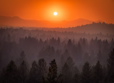 Smoky Cascades sunset