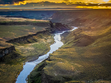 Lower Owyhee River Sunrise Light