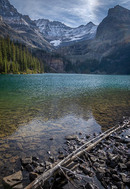 Lake O'Hara, Oesa drainage and headwall in distance