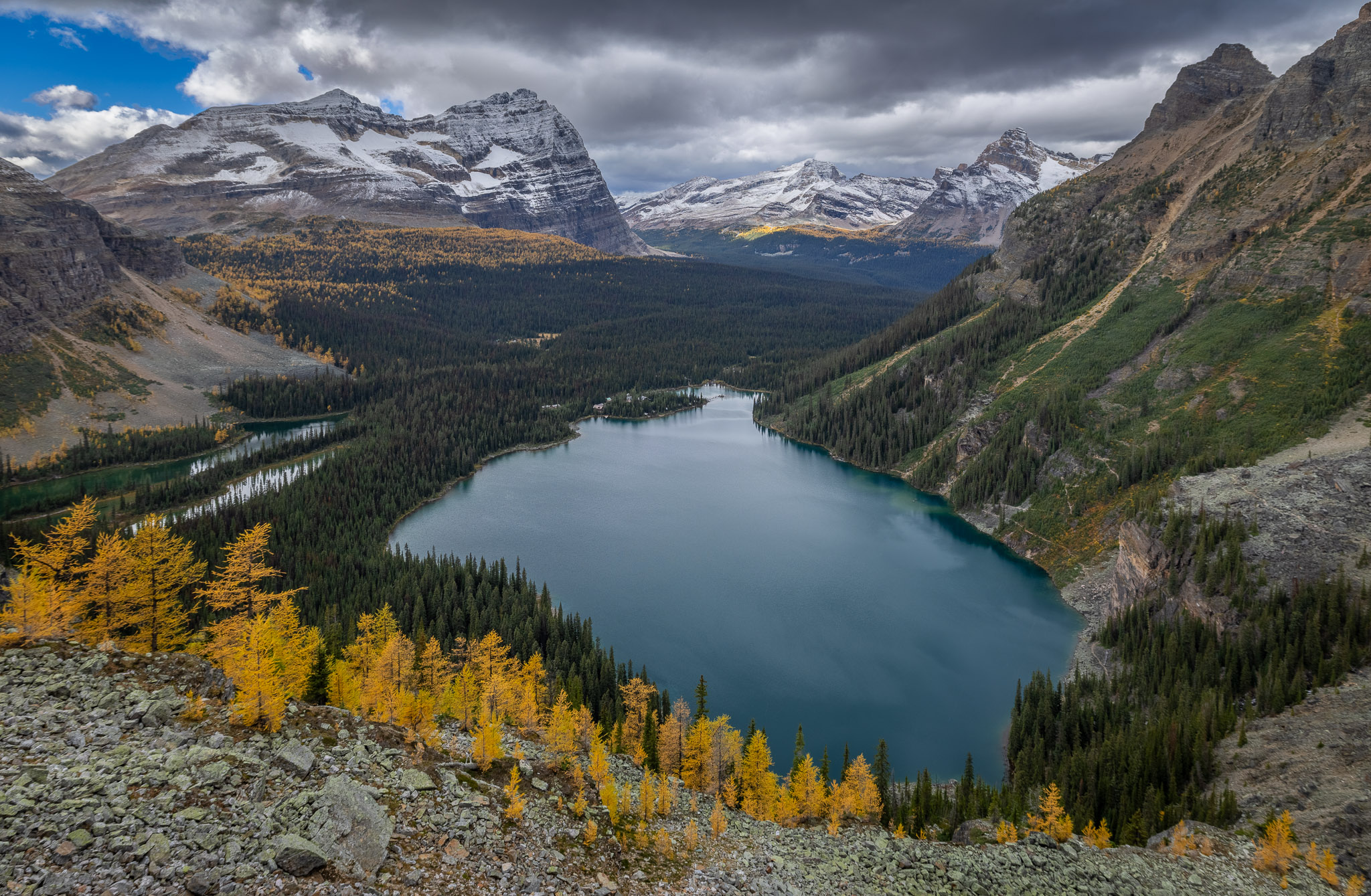 Lake O'Hara from Yukness Ledges Alpine Route