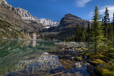 Lake O'Hara, Oesa headwall in distance (Lake Louise on other side of headwall)