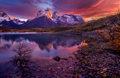 Torres del Paine sunrise, Patagonia, Chile