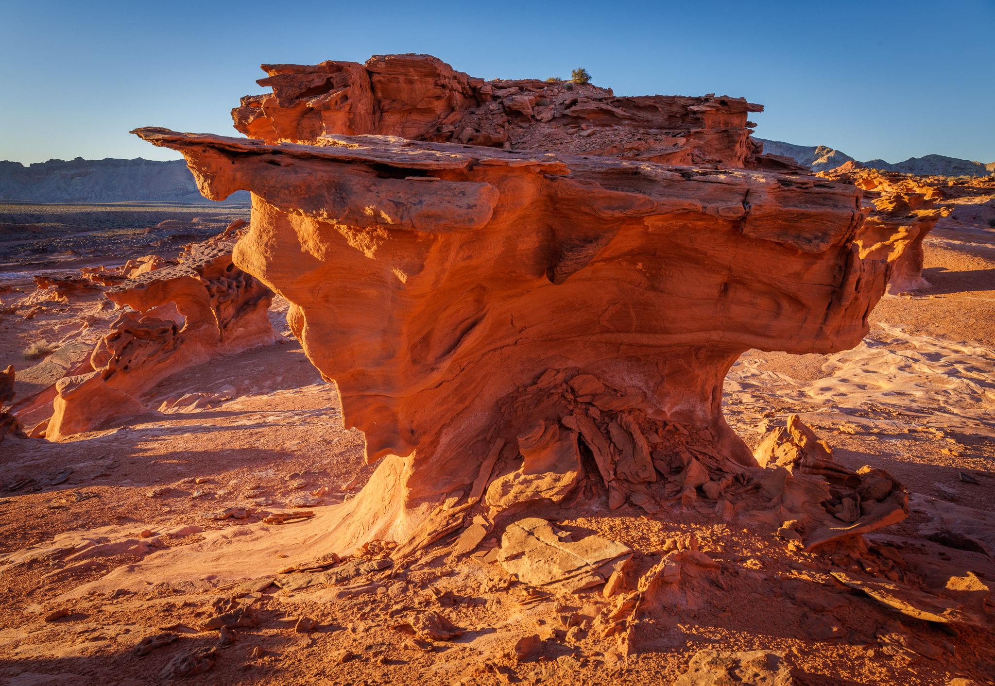 Sunset light on Little Finland formations