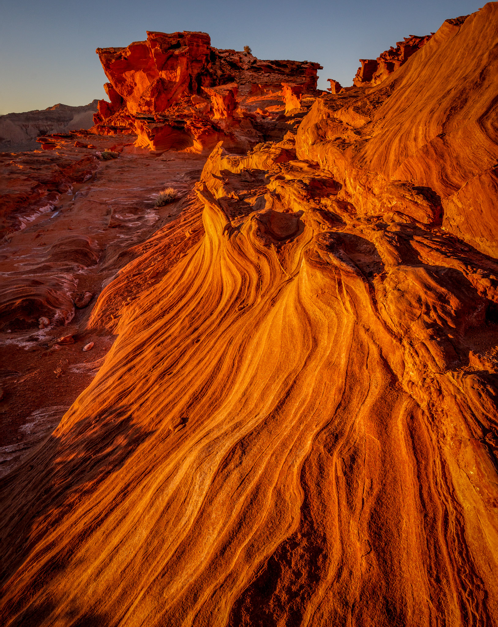 Sunset light on Little Finland formations