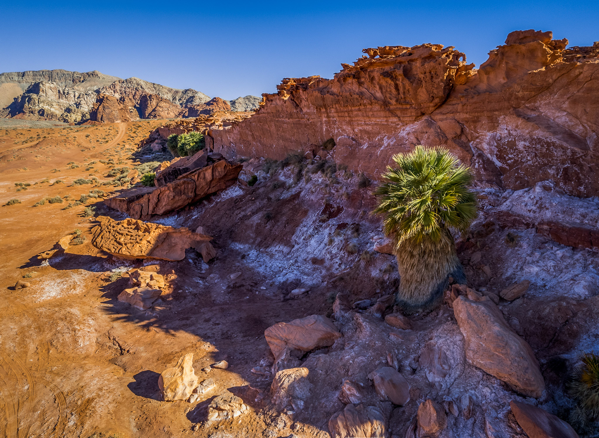 Little Finland oasis bluff (note rock formations on top)