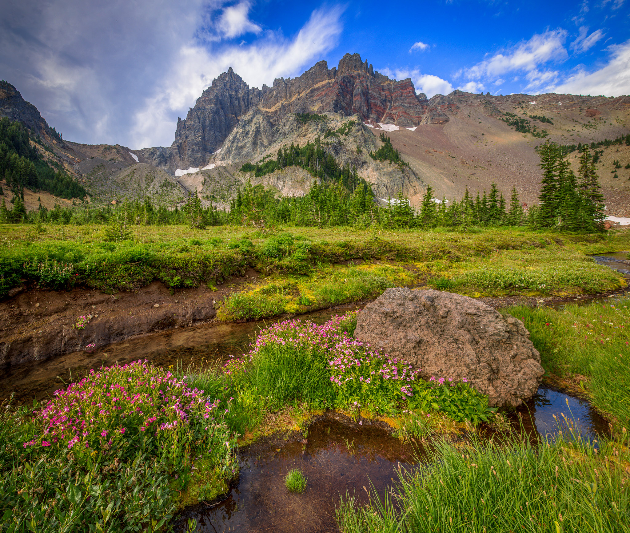 Upper Canyon Creek Meadows & Three Fingered Jack