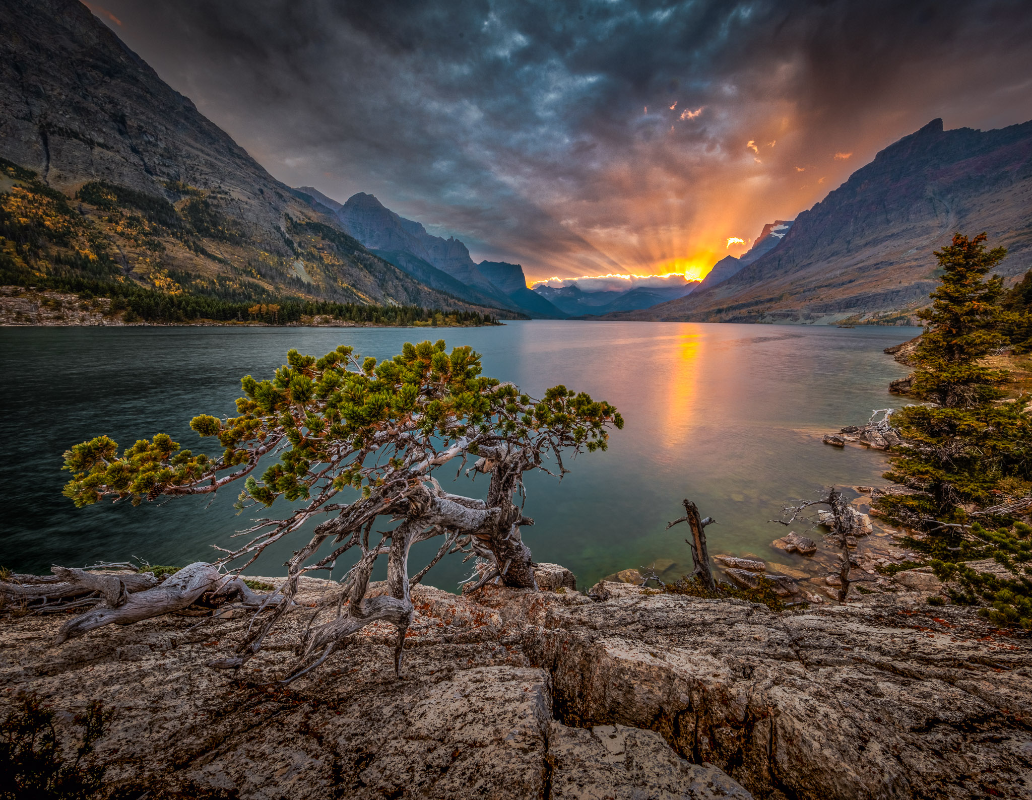 St. Mary Lake sunset, Glacier NP, Montana