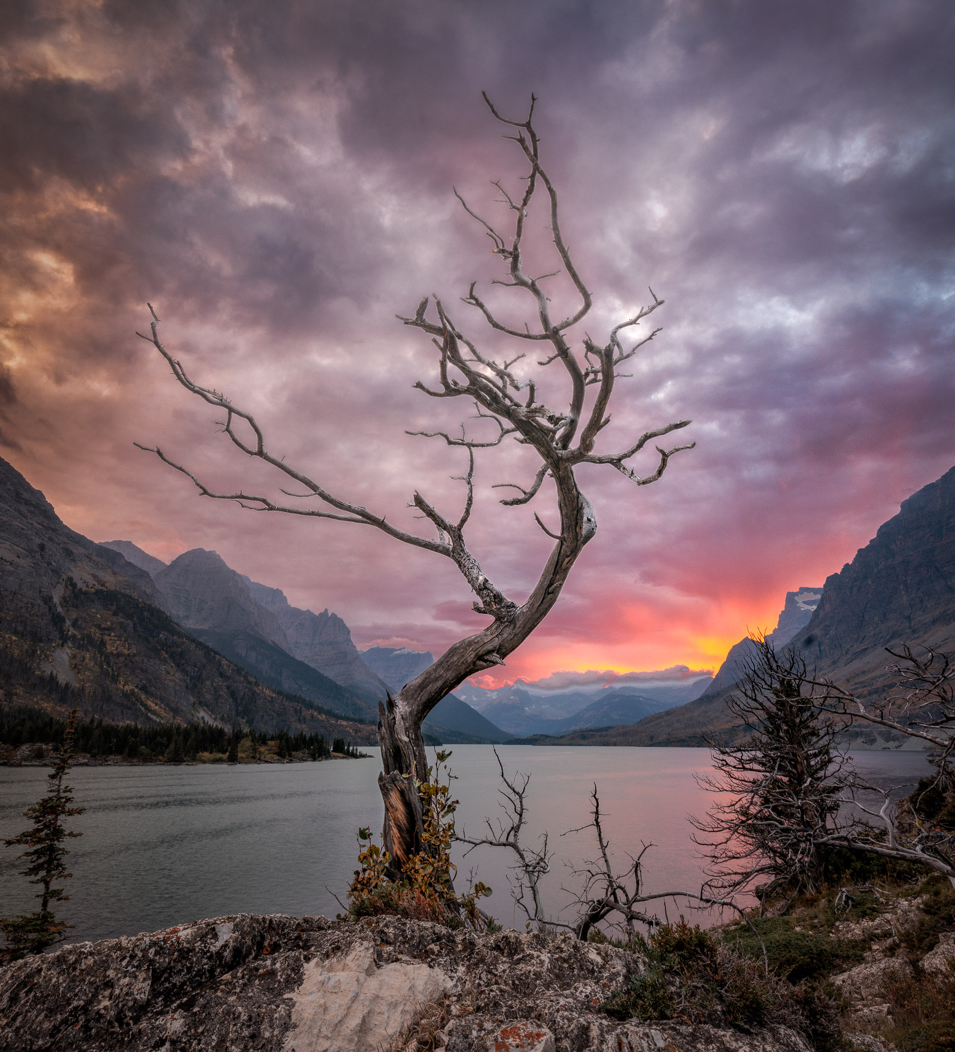 St. Mary Lake sunset, Glacier NP