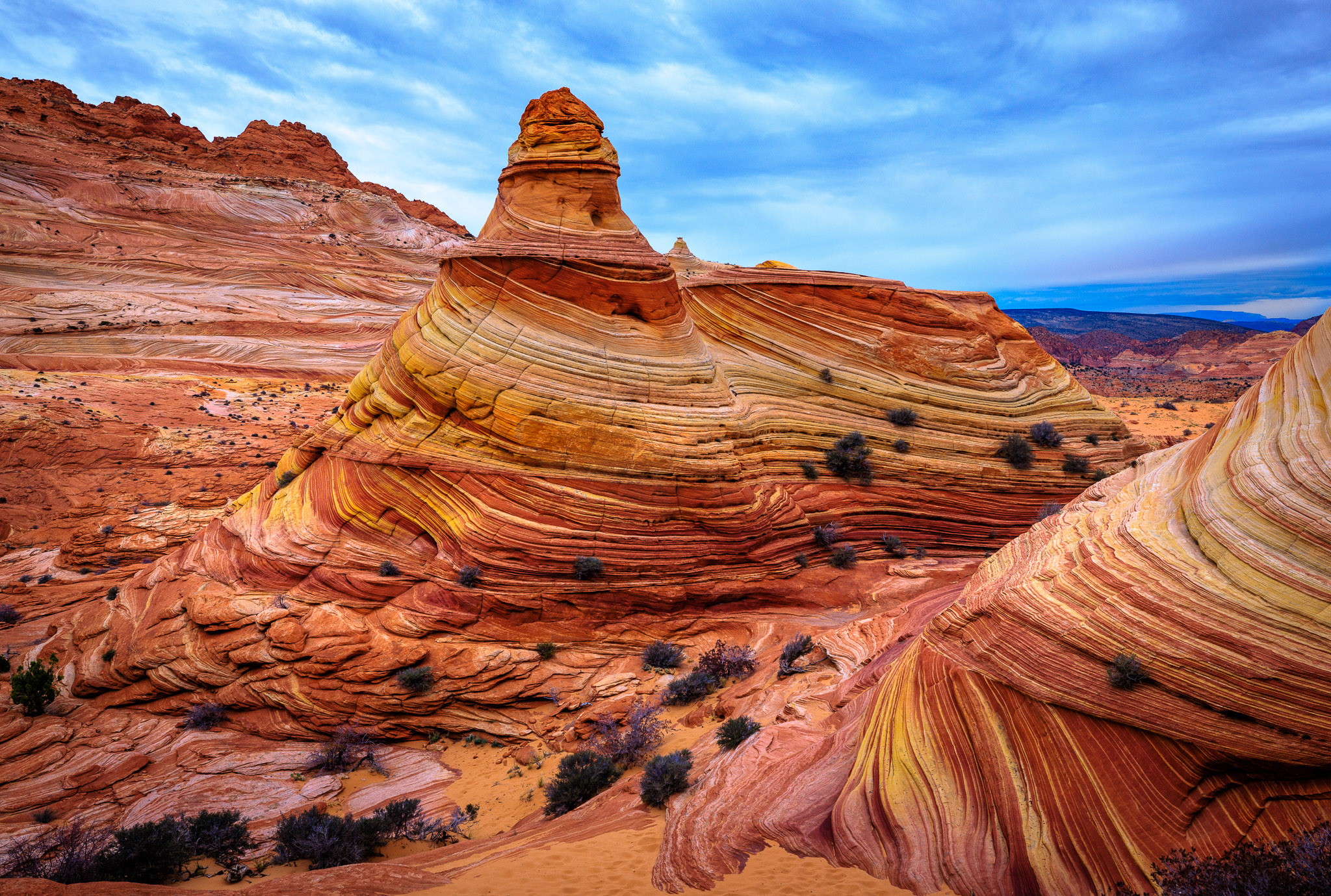 Colorful rock near The Wave's entrance