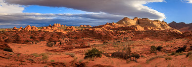 Teepees & Top Rock (The Wave is at base of Top Rock's large vertical cleft)