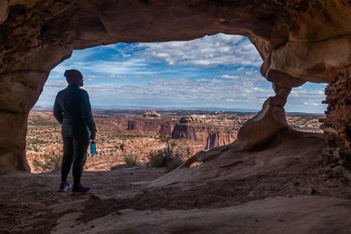 Martha & Green River Canyon from Canyonlands' Aztec Butte ruins alcove