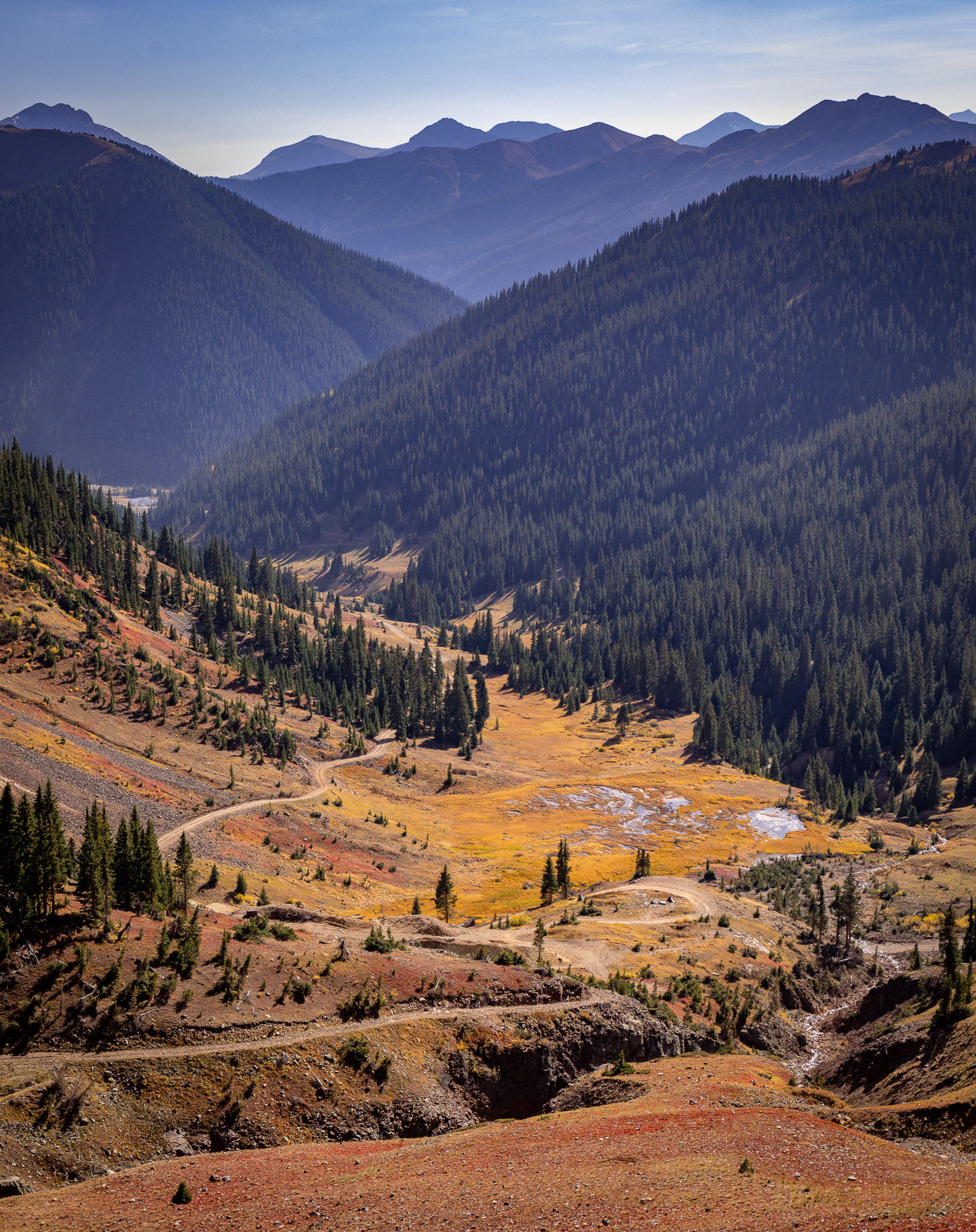 Cement Creek drainage from below Hurricane Pass