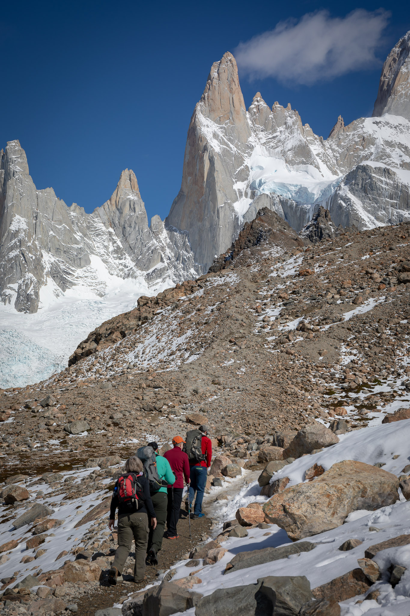 Climbing up to Laguna de los Tres