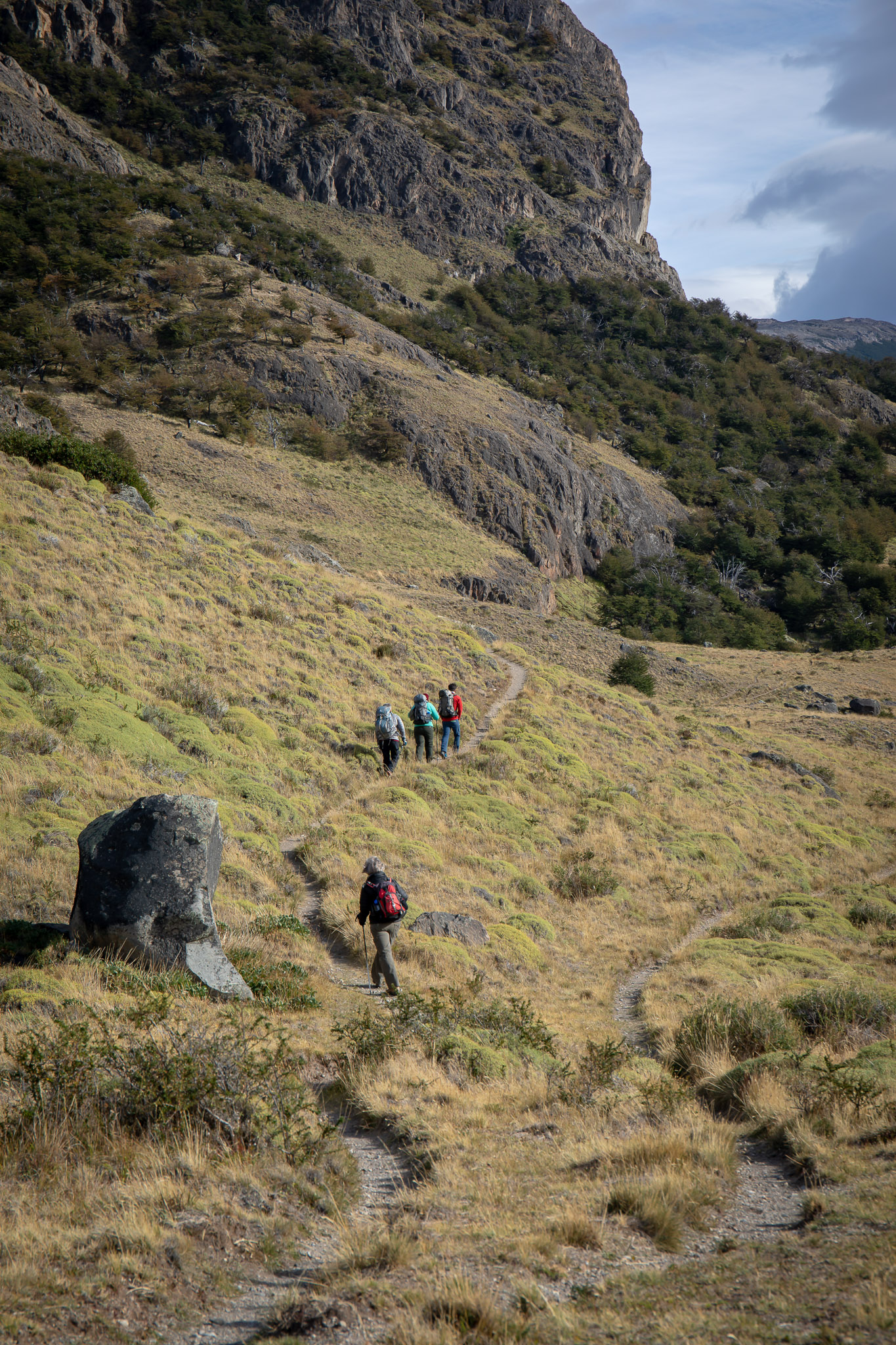 Climbing out of El Chaltén