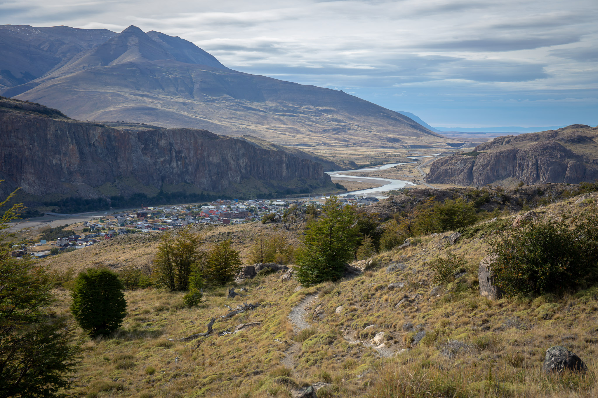 Climbing out of El Chaltén