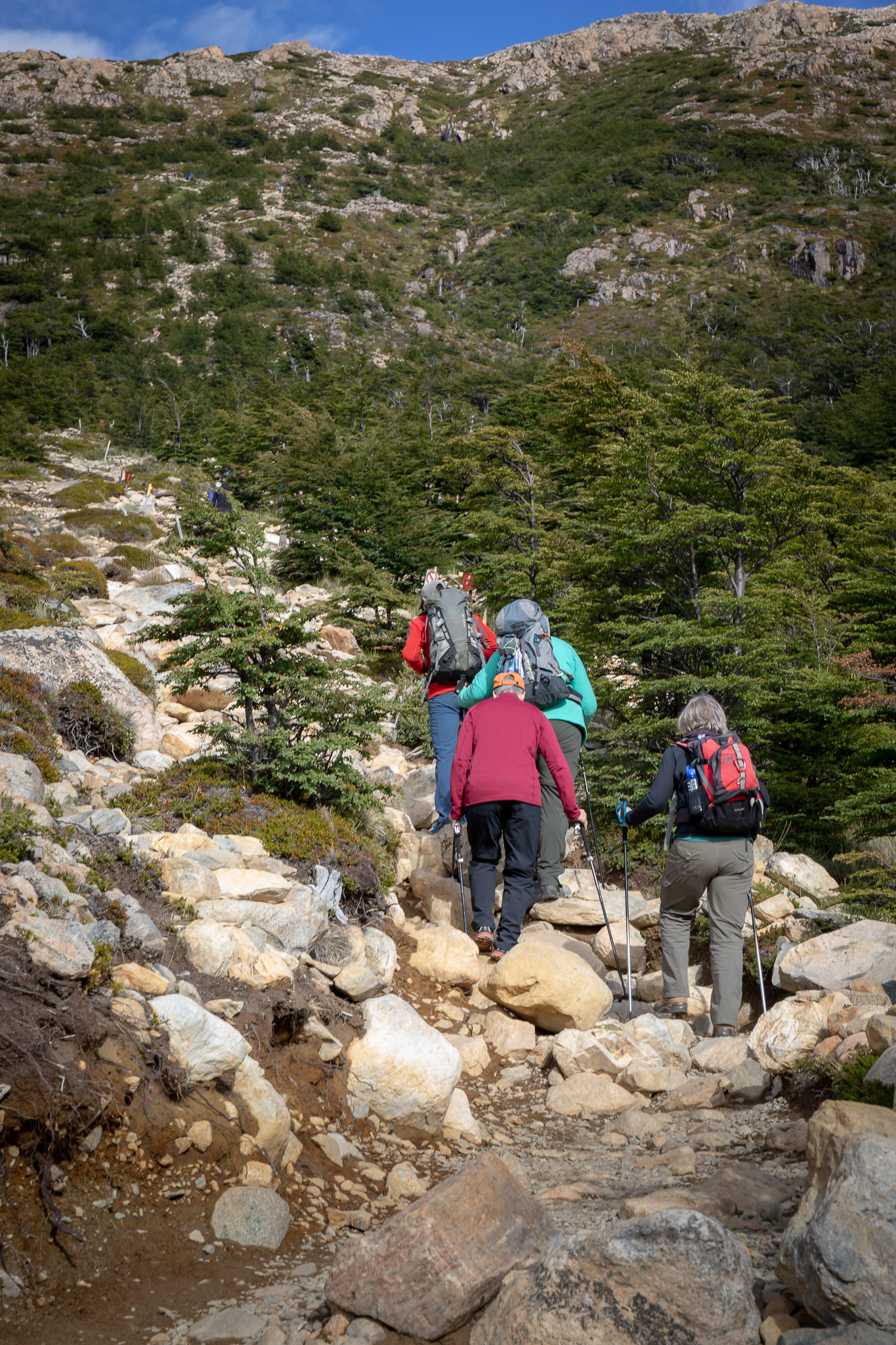 Climbing up to Laguna de los Tres