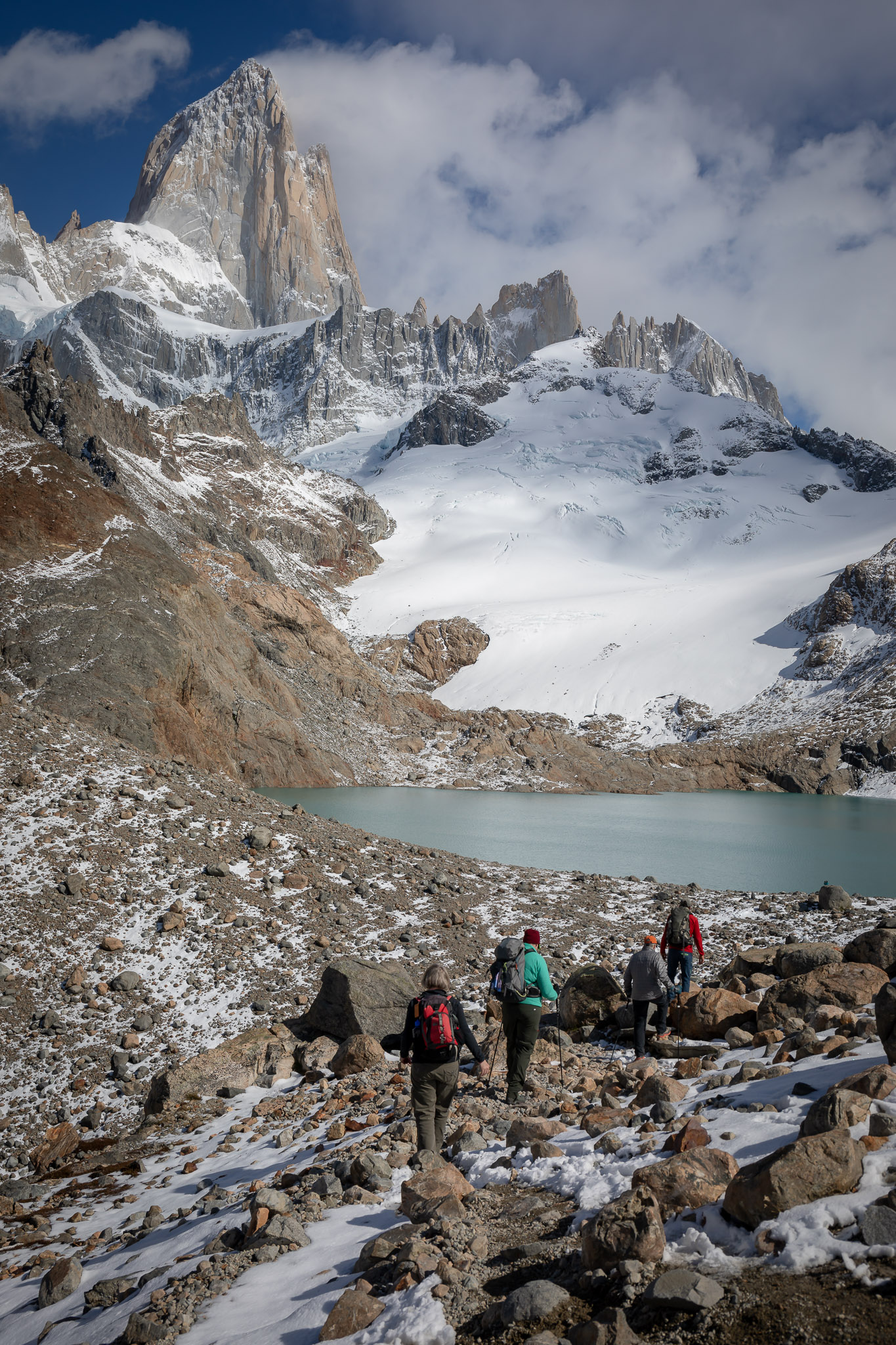 Climbing up to Laguna de los Tres