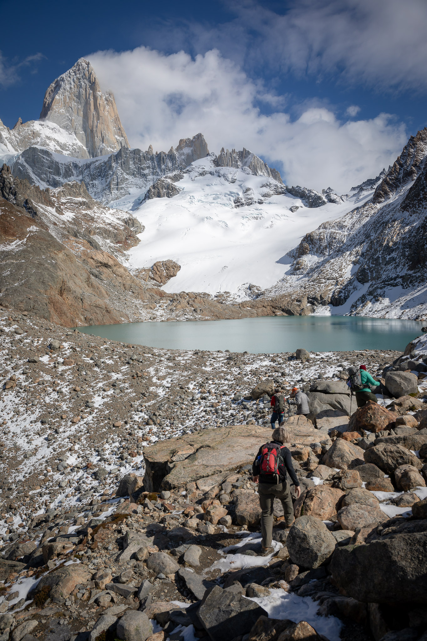 Climbing up to Laguna de los Tres