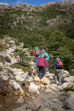 Climbing up to Laguna de los Tres