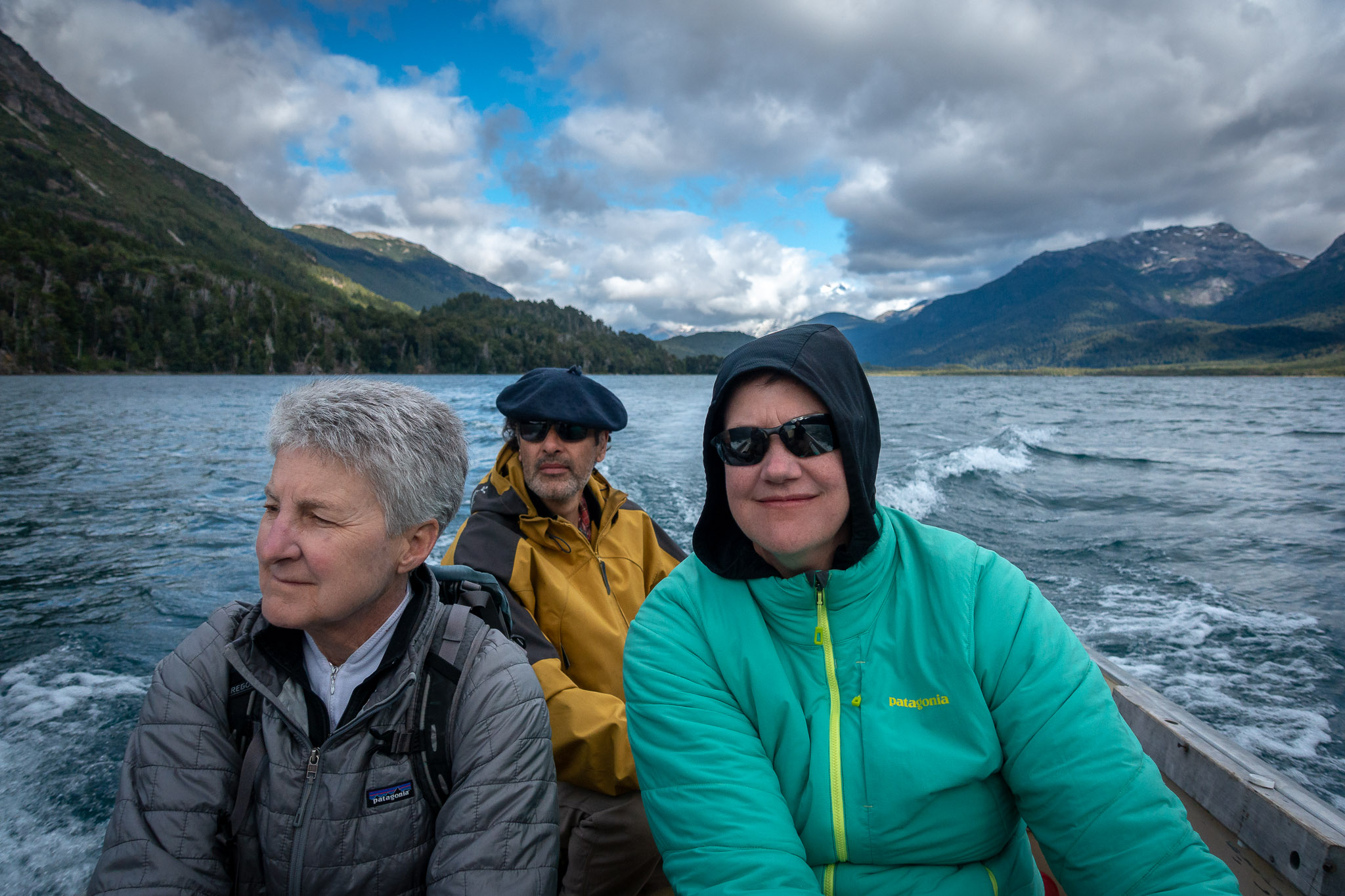 Being ferried to Lake Mascardi day hike