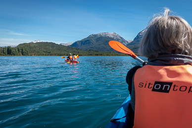 Kayaking on Lake Mascardi