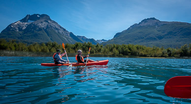 Kayaking on Lake Mascardi
