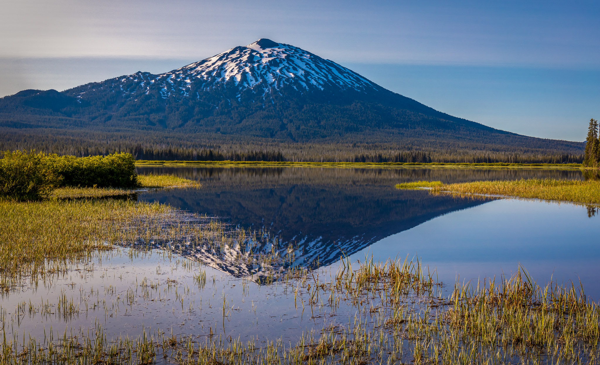 Morning light on Mt. Bachelor & Sparks Lake