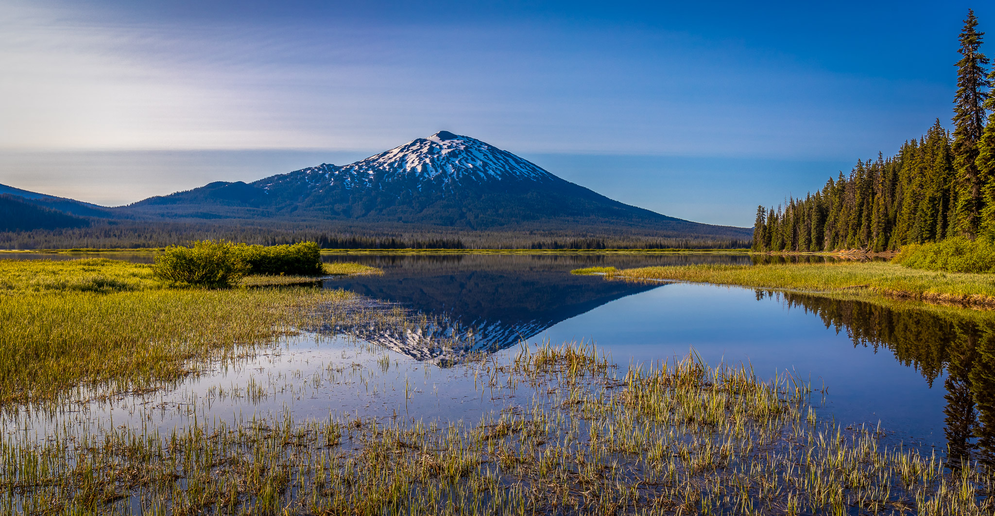 Morning light on Mt. Bachelor & Sparks Lake