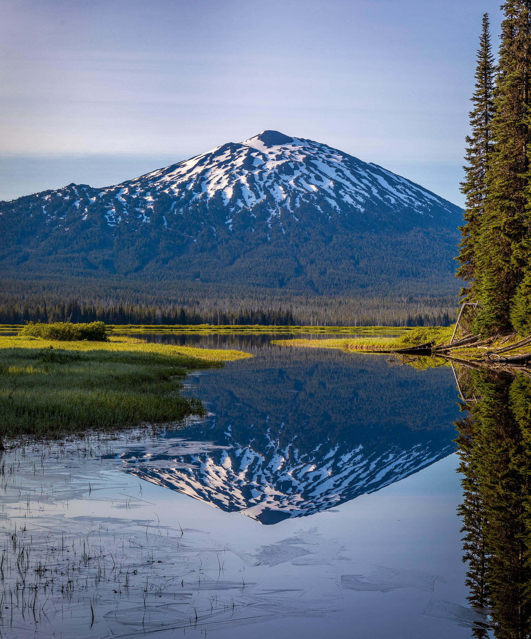 Morning light on Mt. Bachelor & Sparks Lake