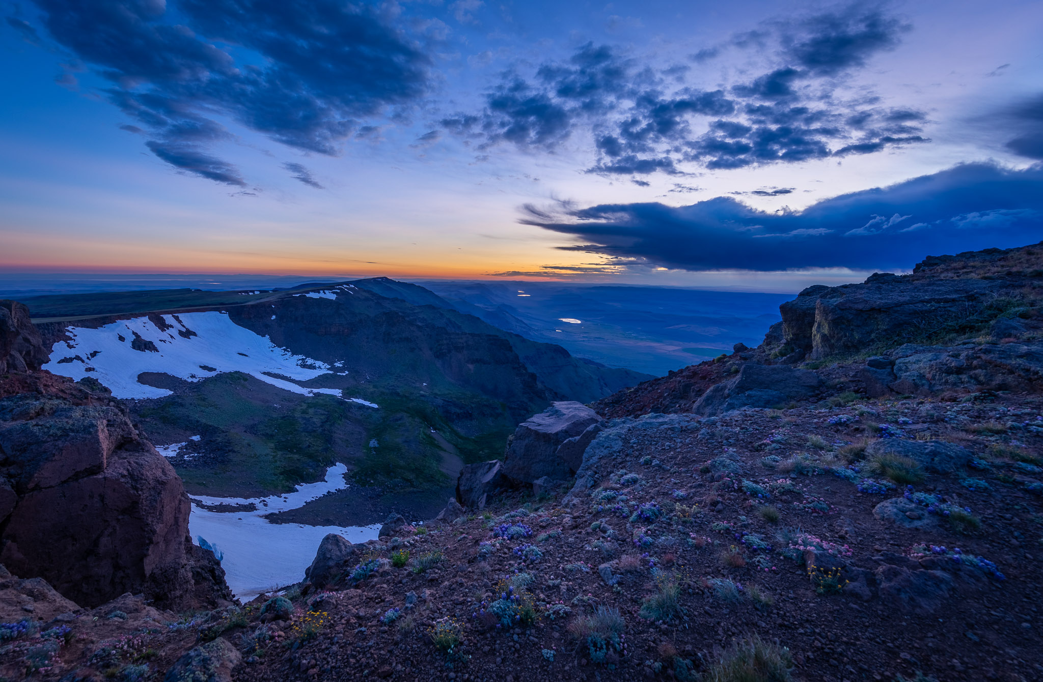 Sunrise from atop Steens Mountain