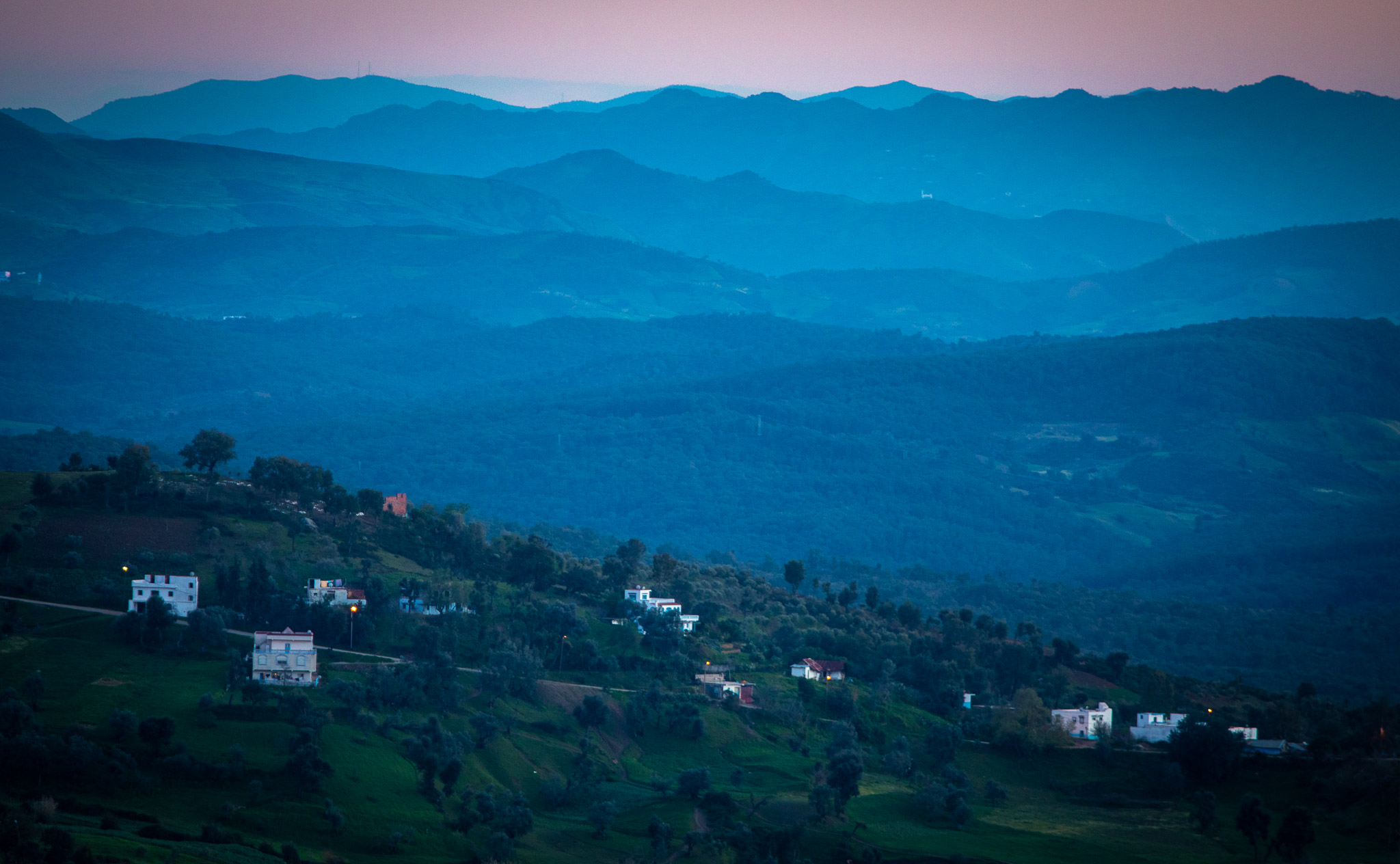 View from Chefchaouen at dusk