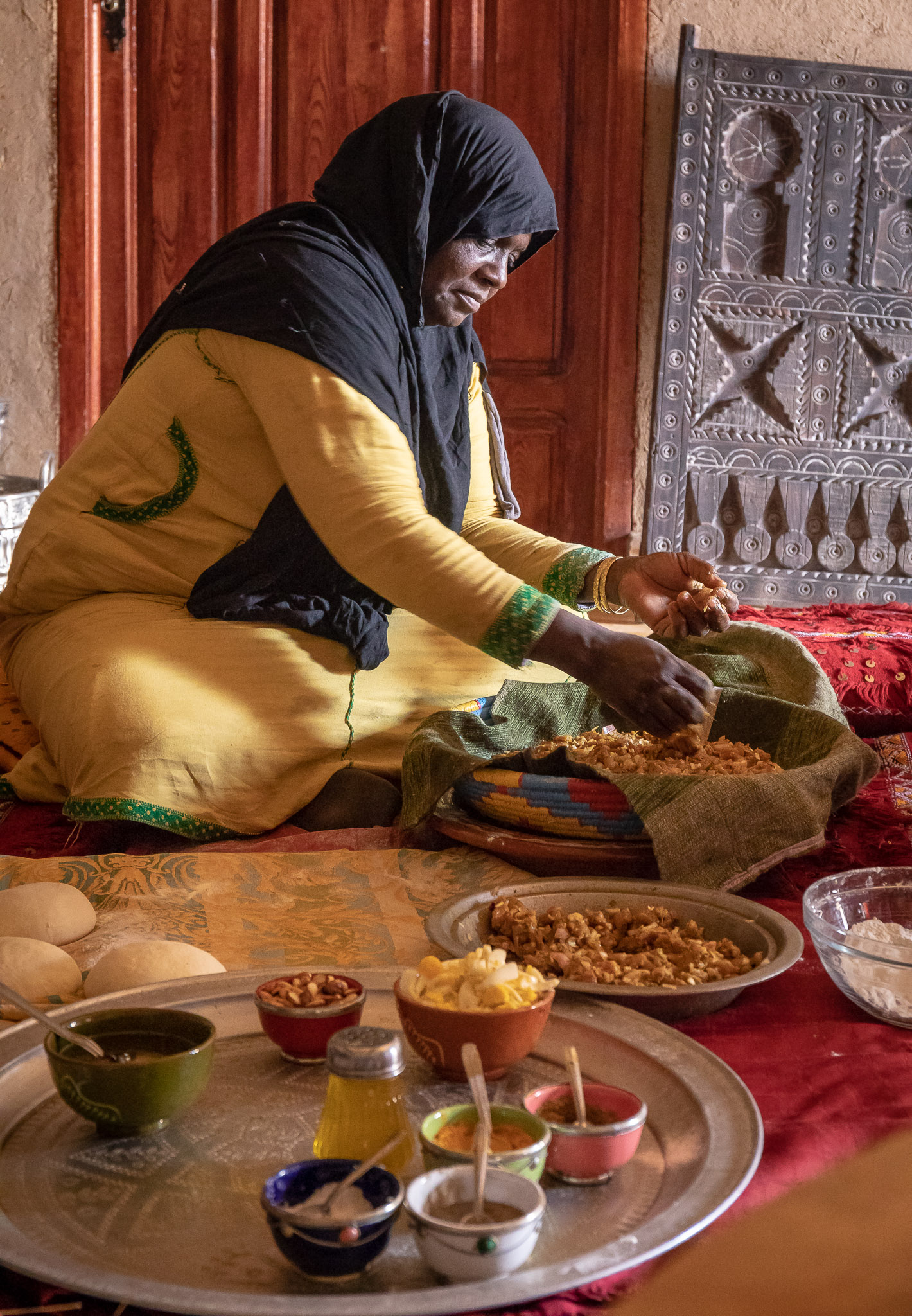 Cooking demostration & lunch at Tata's home