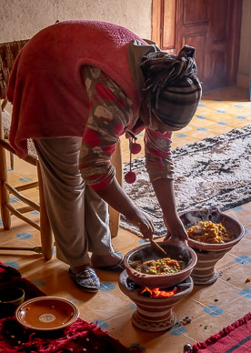 Cooking demostration & lunch at Tata's home