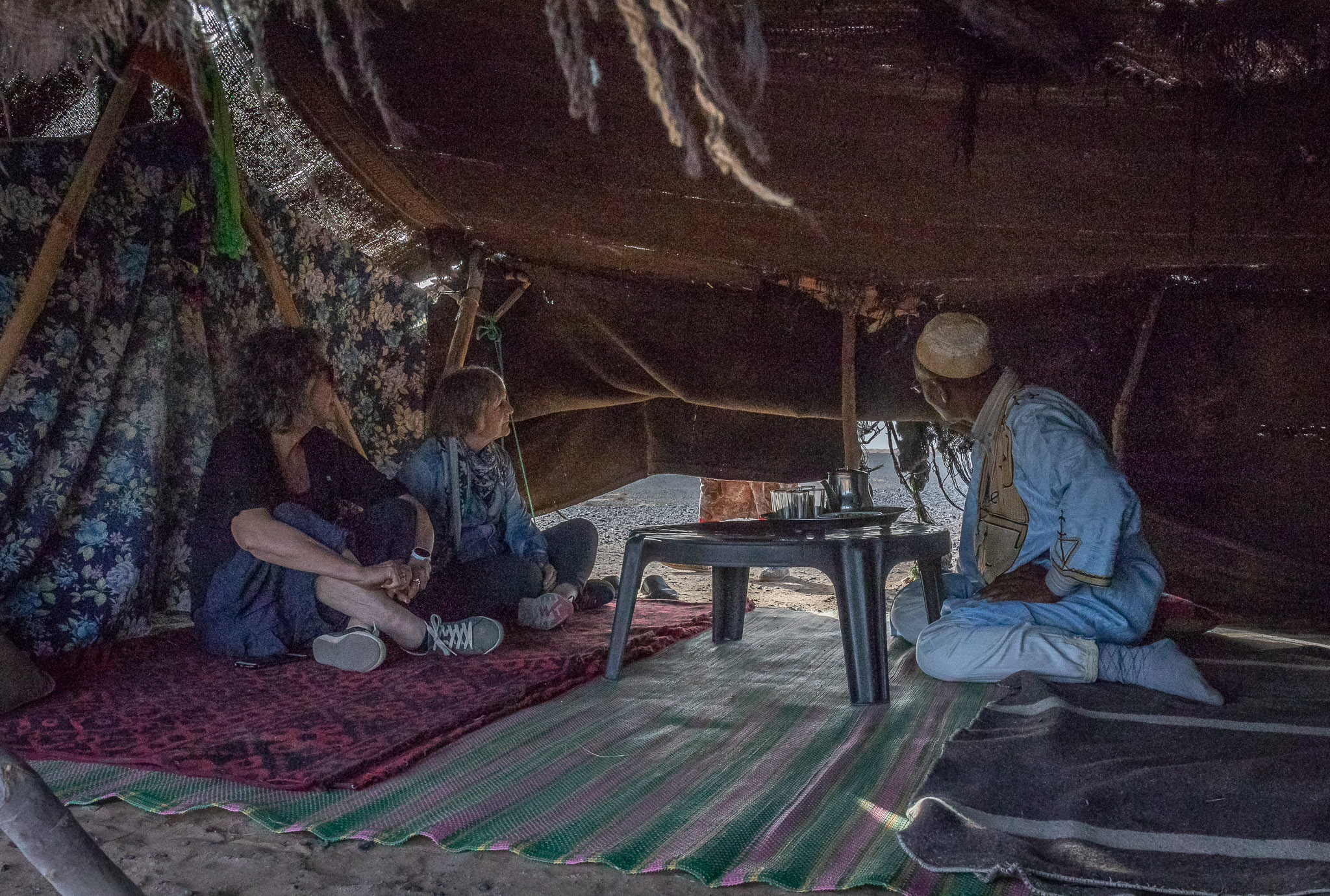 Tea in nomadic sheepherder's tent