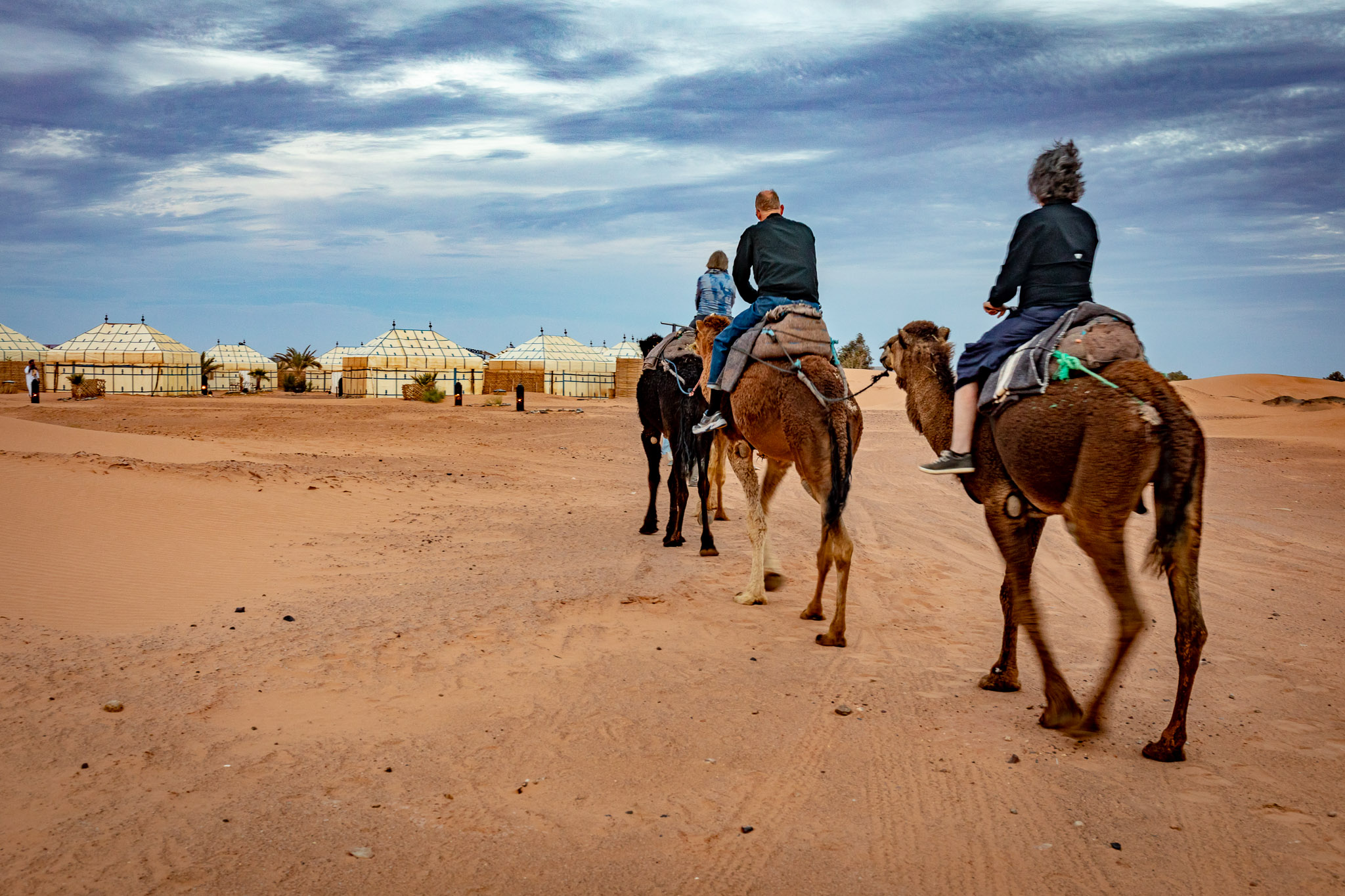 Camel ride to Erg Chebbi encampment