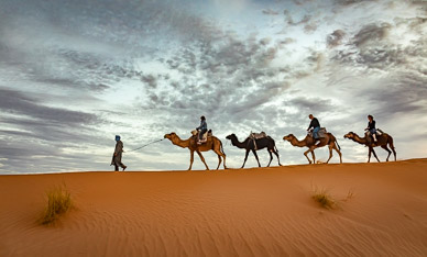 Camel ride to Erg Chebbi encampment