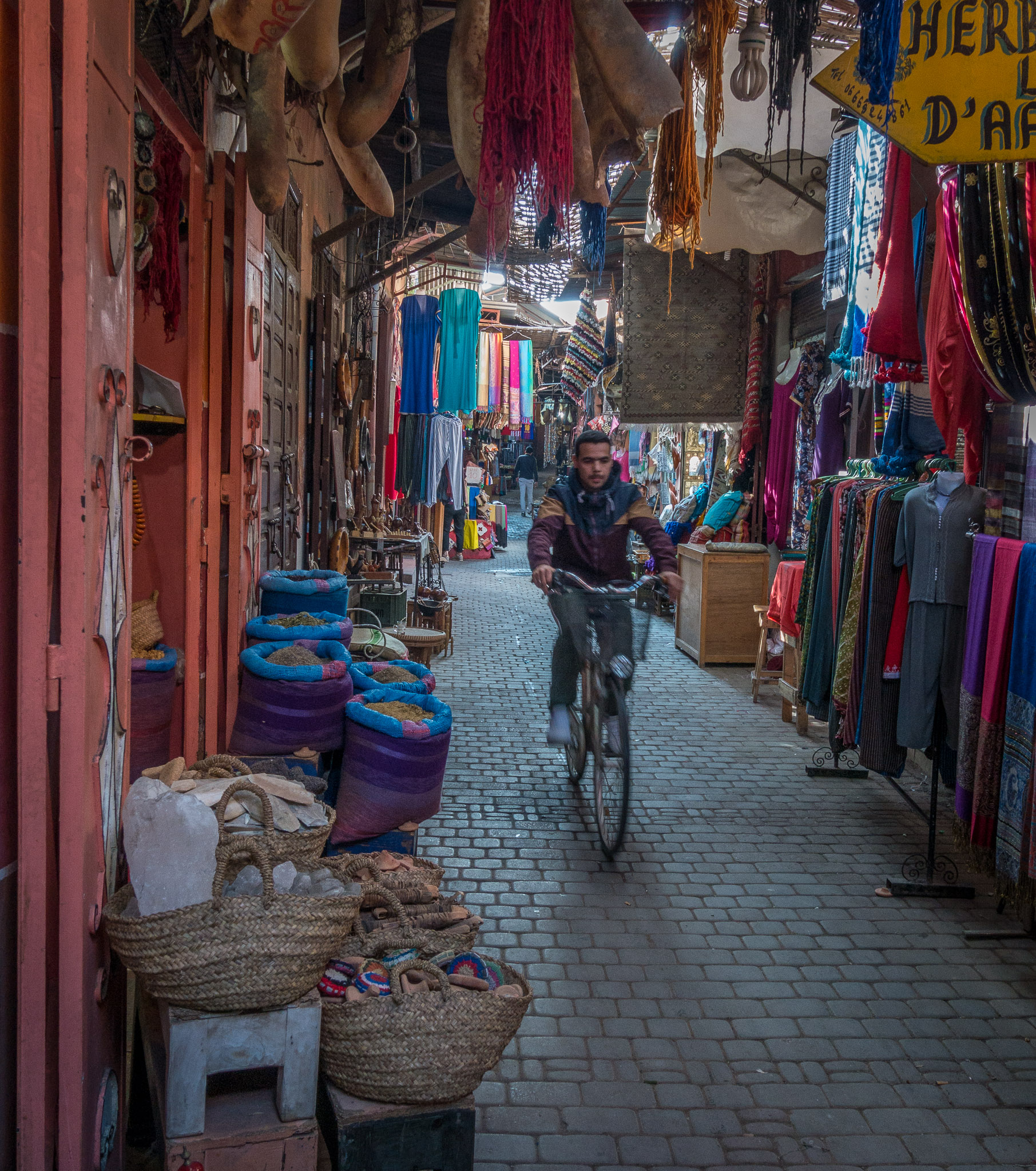 Narrow, congested "streets"