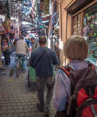 Being taken to our Marrakech riad