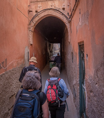 Being taken to our Marrakech riad