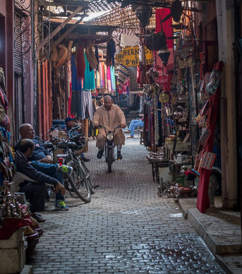 Narrow, congested "streets"