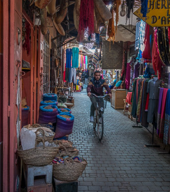 Narrow, congested "streets"