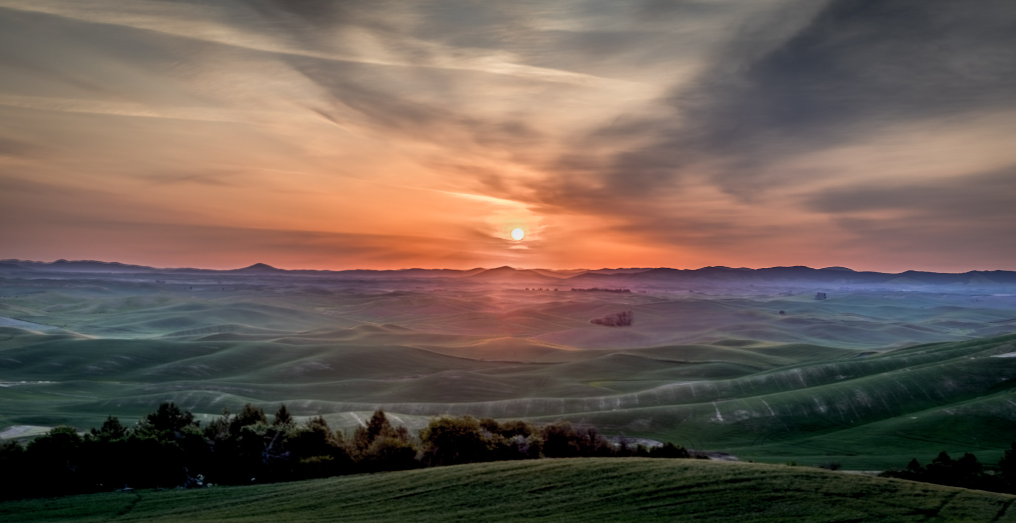 First light from Steptoe Butte, The Palouse, Washington