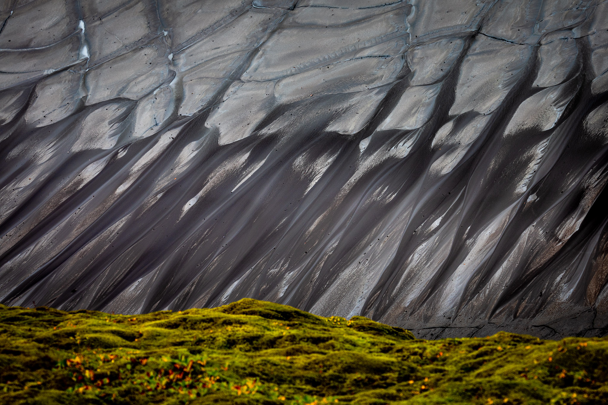 Cracked Mud at Sveinstindur Mountain Hut